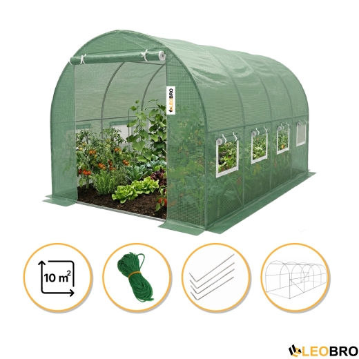 Садова теплиця парник LEOBRO Garden 10м² Green (LB-G103-GRN) - 1