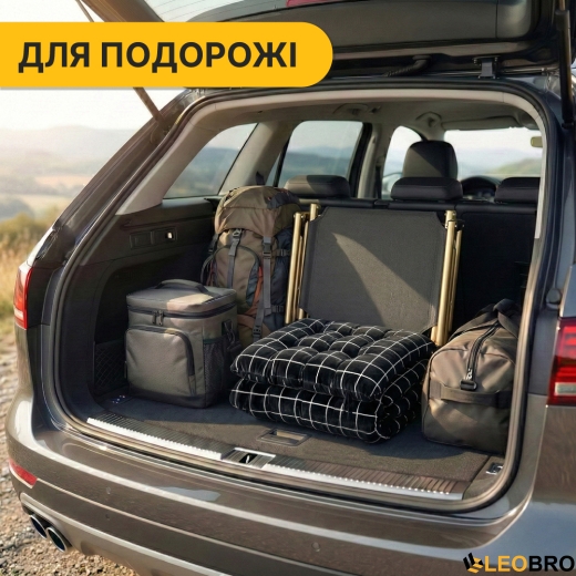 Розкладне ліжко (розкладачка) з оксамитовим матрацом і подушкою LEOBRO (LB-FB-B3-PAT) - 3