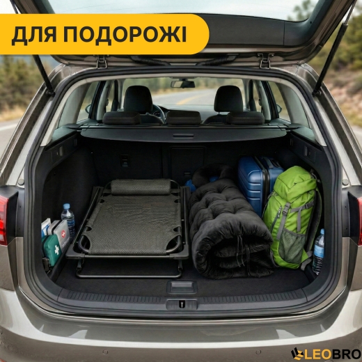 Раскладное кресло кровать с бархатным матрасом LEOBRO Black (LB-FCB-G4-BLK) - 4