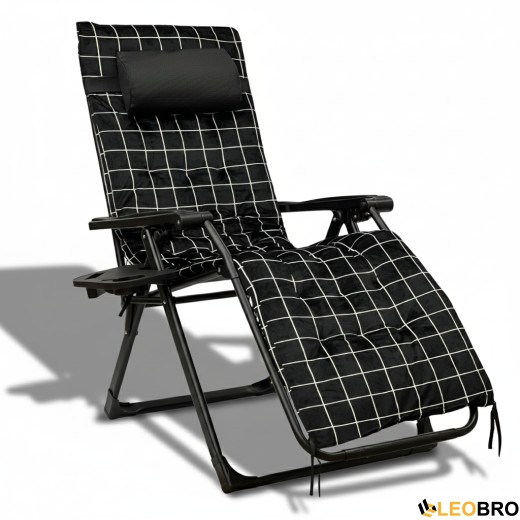 Раскладное кресло шезлонг LEOBRO Zero Gravity Premium Plus Velvet (LB-ZGC-K3-PAT) - 2