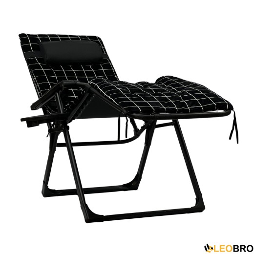 Раскладное кресло шезлонг LEOBRO Zero Gravity Premium Plus Velvet (LB-ZGC-K3-PAT) - 4
