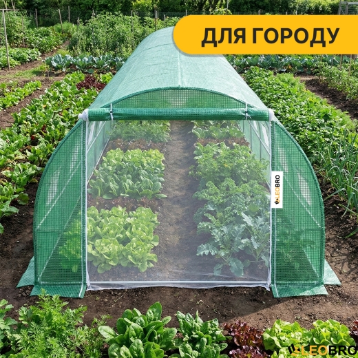 Посилена садова теплиця парник LEOBRO Garden 36м2 Green Mosquito Door (LB-G129-GRN) - 6