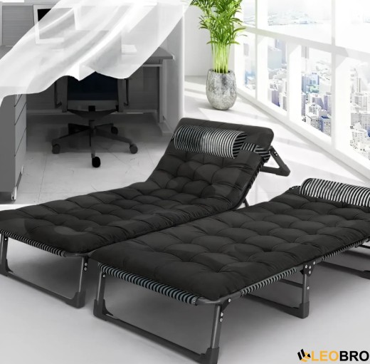 Раскладная кровать (раскладушка) с матрасом и подушкой LEOBRO Striped (LB-FB-A1-STR) - 1