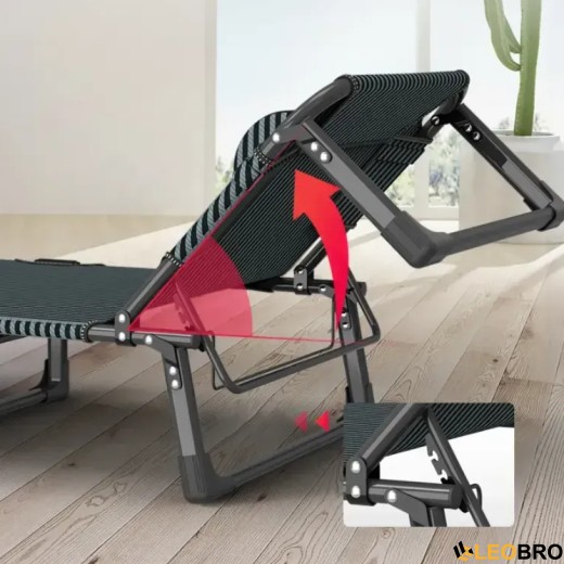 Раскладная кровать (раскладушка) с матрасом и подушкой LEOBRO Striped (LB-FB-A1-STR) - 3