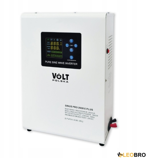 Аварийный комплект питания Volt Polska SINUS PRO 2600 E PLUS 24/230V 1800/2600W + 2 шт Аккумулятор LiFePo4 12,8V 100Ah - 3