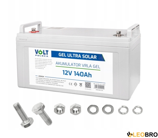 Комплект Volt Polska SINUS PRO 2400 W 12/230V 1600/2400W + Аккумулятор VOLT AGM VRLA 140Ah 12V - 5