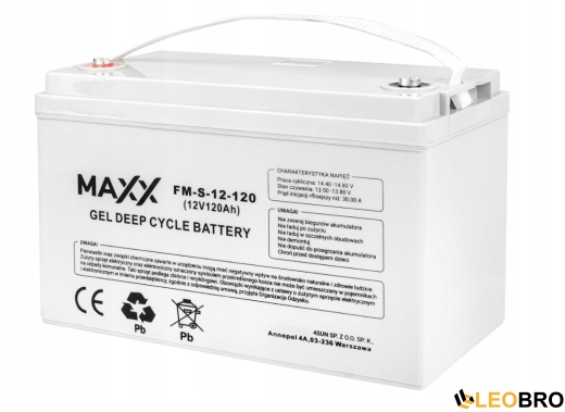 Комплект Volt Polska SINUS PRO 2400 W 12/230V 1600/2400W + Аккумулятор MAXX AGM VRLA 120Ah 12V - 5