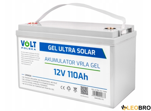Комплект Volt Polska SINUS PRO 2400 W 12/230V 1600/2400W + Аккумулятор VOLT GEL VRLA 110Ah 12V - 5