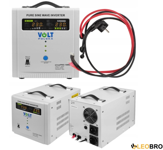 Комплект Volt Polska SINUS PRO 1500E  12/230V 1000/1500W + Акумулятор гелевий Volt Polska GEL 110 Ah - 4
