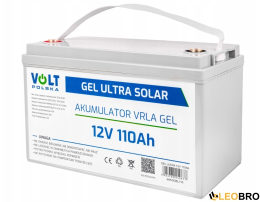 Комплект Volt Polska SINUS PRO 1100 E PLUS 12/230V 700/1100W + Аккумулятор GEL 12V 110 Ah - 2