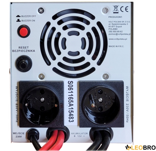 Комплект Volt Polska SINUS PRO 1100 E PLUS 12/230V 700/1100W + Аккумулятор GEL 12V 110 Ah - 5