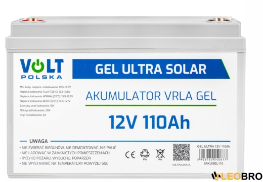 Комплект Volt Polska SINUS PRO 850 E PLUS 12/230V 500/850W + Акумулятор GEL 12V 110 Ah - 6