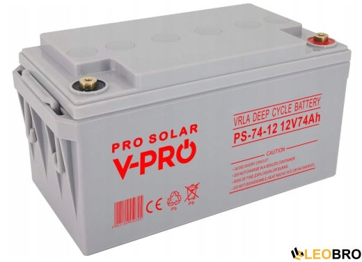 Аварийный комплект Volt Polska SINUS PRO 1000 E 12/230V 700/1000W + Аккумулятор VOLT AGM 74Ah 12V - 2