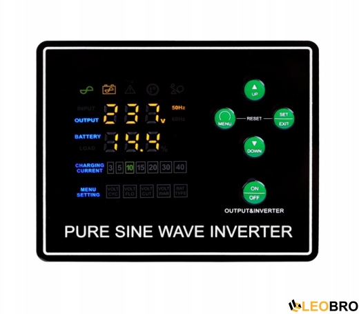 Аварийный комплект инвертор Volt Polska SINUS PRO 1200 E PLUS 800/1200W + Аккумулятор LiFePO4 100 Ач 12,8V - 3
