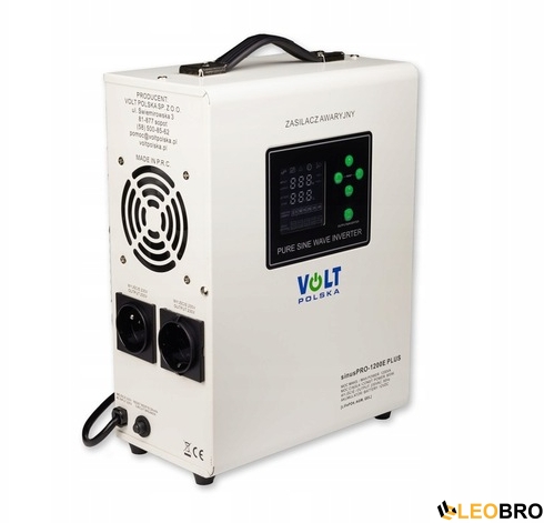 Аварийный комплект инвертор Volt Polska SINUS PRO 1200 E PLUS 800/1200W + Аккумулятор LiFePO4 100 Ач 12,8V - 4