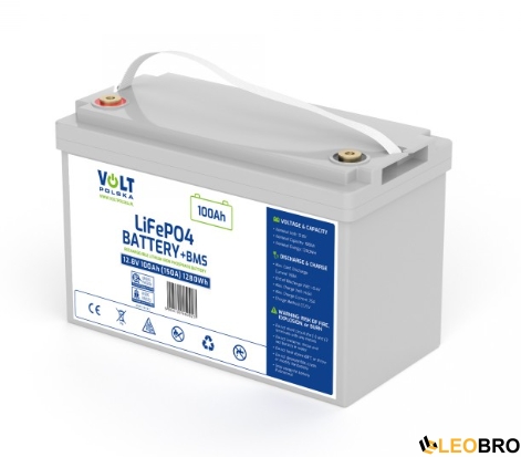 Аварийный комплект инвертор Volt Polska SINUS PRO 1200 E PLUS 800/1200W + Аккумулятор LiFePO4 100 Ач 12,8V - 6