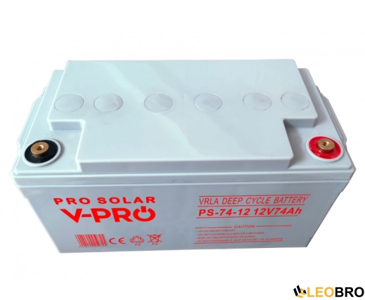 Акумулятор VOLT AGM VRLA DEEP CYCLE 74Ah 12V (6AKXDEEP07) - 3