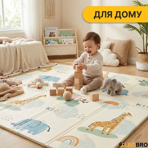 Дитячий ігровий килимок LEOBRO 150 x 180 x 1 см (LB-1015) - 8