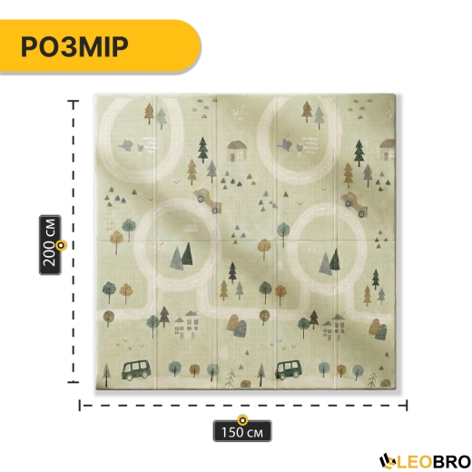 Дитячий ігровий килимок LEOBRO 150 x 200 x 1 см (LB-1022) - 10
