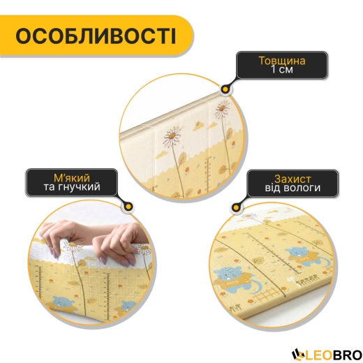 Дитячий ігровий килимок LEOBRO 150 x 200 x 1 см (LB-1023) - 5