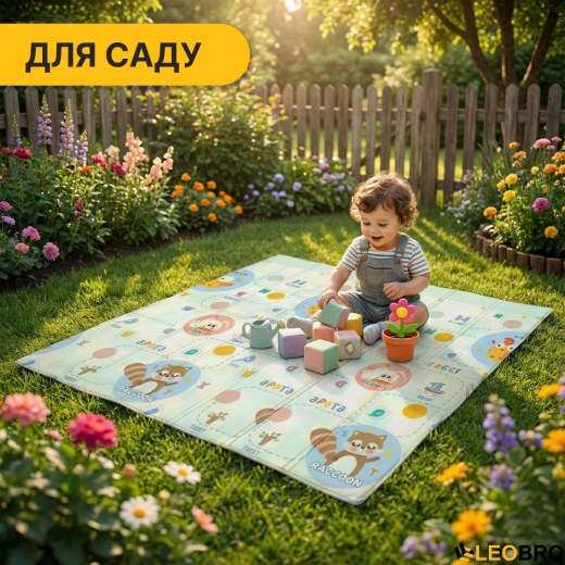 Дитячий ігровий килимок LEOBRO 180 x 200 x 1 см (LB-1034) - 8