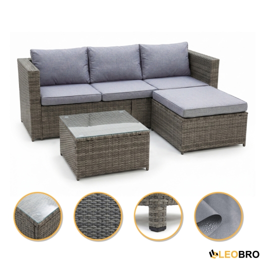 Комплект садовой мебели LEOBRO Lounge Set 3-в-1 (LB-1057) - 1