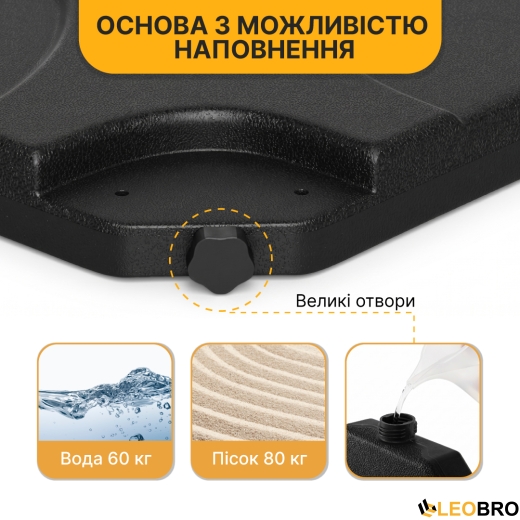 Підставка для садової парасолі LEOBRO (LB-1087) - 3