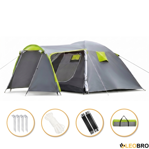 Туристичний намет LEOBRO Pro Camp Grey (LB-1088) - 1
