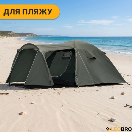 Туристичний намет LEOBRO Pro Camp Haki (LB-1089) - 6