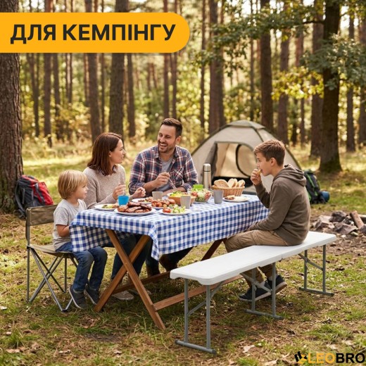 Раскладная туристическая скамейка LEOBRO Tourismo 180 x 27 см (LB-1062) - 8