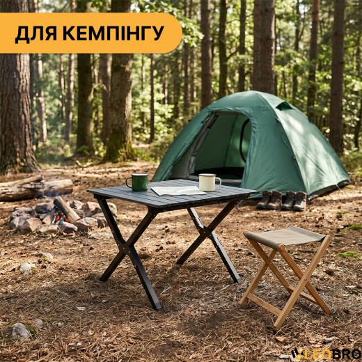 Раскладной туристический стол LEOBRO Camp Black M (LB-1066) раскладной туристический стол LEOBRO Camp Black M (LB-1066) - 8
