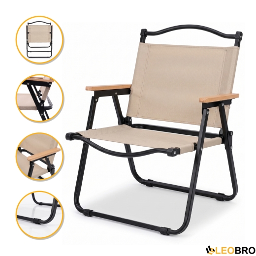 Розкладне туристичне крісло LEOBRO Camp Beige M (LB-1071) - 1