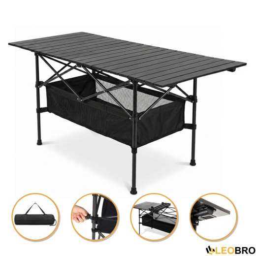 Раскладной туристический стол для пикника LEOBRO 117x55x50 см (LB-1118) - 1