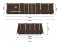 Басейн каркасний, прямокутний Avenli 427x275x100 см. (Brown) 16в1 (2820) - 3