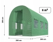 Садова теплиця з вікнами Plonos 6m2 Зелена = 200х300х200 см (4910-A) - 6