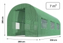 Садова теплиця з вікнами Plonos 7m2 Зелена = 200х350х200 см (4914-A) - 6