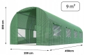 Садова теплиця з вікнами Plonos 9m2 Зелена = 200х450х200 см (4915-A) - 6