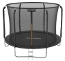 Батут із внутрішньою захисною сіткою 252 см LEOBRO Premium 8FT BLACK - 4