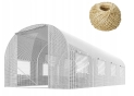 Садова теплиця з вікнами Plonos 9m2 Біла = 450х200х200 см (4972-A) - 1