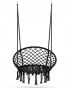 Качеля гнездо со спинкой 80 см плетеная BOHO Вlack (290000) - 2