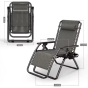 Комплект із 2 розкладних крісел шезлонгів Zero Gravity LEOBRO сірого кольору (ZGC-R02X2) - 5