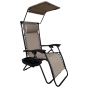 Раскладное кресло шезлонг Zero Gravity LEOBRO с козырьком Бежевое - 1