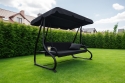 Велика гойдалка з подушками LEOBRO Luxury Black - 2