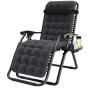 Крісло-шезлонг Zero Gravity LEOBRO з подушкою, складане, чорне (ZGC-R03-PP) - 1
