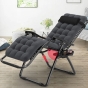 Крісло-шезлонг Zero Gravity LEOBRO з подушкою, складане, чорне (ZGC-R03-PP) - 3