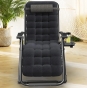 Кресло-шезлонг с подушкой LEOBRO Zero Gravity Чорное (ZGC-S05-PPB) - 2