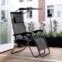 Раскладное кресло шезлонг LEOBRO Zero Gravity Black с козырьком (LB-ZGC-T1-BLK) - 5