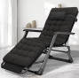 Розкладне крісло ліжко з подушкою LEOBRO Чорний (LB-FCB-G1-BLK) - 3