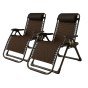Комплект из 2 шезлонгов Zero Gravity LEOBRO Коричневое плетеное Ротанг (ZGC-S09Х2) - 1