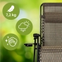 Раскладное кресло шезлонг LEOBRO Zero Gravity Premium Plaid (LB-ZGC-G2-PLD) - 4